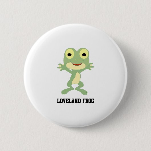 Schattige Loveland Kikker Ronde Button 5,7 Cm (Voorkant)