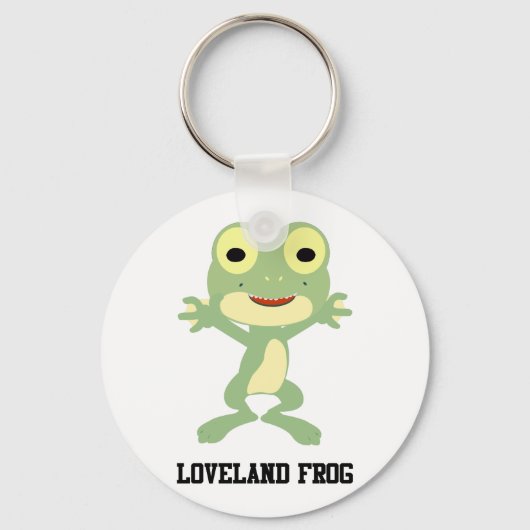 Schattige Loveland Kikker Sleutelhanger (Voorkant)