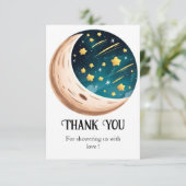 Schattige Lovely Stars Baby shower Bedankkaart (Staand voorkant)