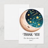 Schattige Lovely Stars Baby shower Bedankkaart (Voorkant / Achterkant)