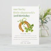 Schattige Lucky Shamrock St. Patrick's Dag Kinderv Bedankkaart (Staand voorkant)