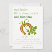 Schattige Lucky Shamrock St. Patrick's Day Kinderv Bedankkaart (Voorkant)