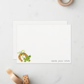 Schattige Lucky Shamrock St. Patrick's Day Kinderv Notitiekaartje (Voorkant / Achterkant in situ)