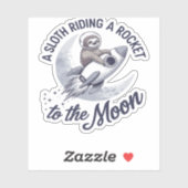 Schattige Luiaard Astronaut Riding Sticker (Vel)