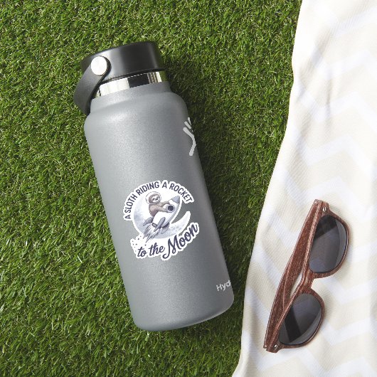 Schattige Luiaard Astronaut Riding Sticker (HydroFlask Insitu)