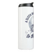 Schattige Luiaard Astronaut Riding Thermosbeker (Gedraaid links)