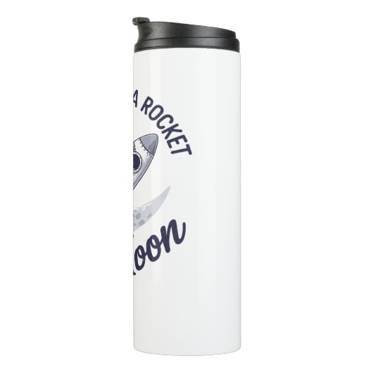 Schattige Luiaard Astronaut Riding Thermosbeker (Geroteerd rechts)