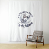 Schattige Luiaard Astronaut Riding Wandkleed (In situ)