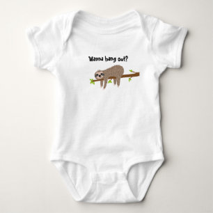 Schattige luiaard baby romper