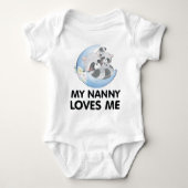 Schattige Luiaard Bloem Wasbeer Mijn Nanny Houdt V Romper (Voorkant)