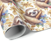  Schattige luiaard Cadeaupapier (Rol Hoek)