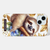 Schattige luiaard Case-Mate iPhone Case (Achterkant (horizontaal))