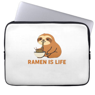 Schattige luiaard die Ramen eet � Grappig ontwerp Laptop Sleeve