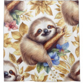  Schattige luiaard Douchegordijn (Voorkant)