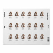 Schattige luiaard etiket (Full Sheet)