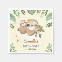Schattige luiaard geslacht neutrale baby shower st