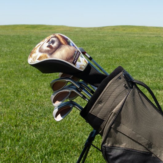  Schattige luiaard Golfheadcover (Insitu)