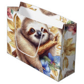 Schattige luiaard Groot Cadeauzakje (Voorkant Gekanteld)