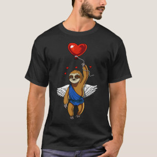 Schattige Luiaard Hart Ballon T-shirt