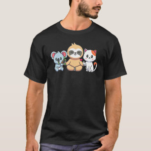 Schattige Luiaard Kat Koala Lui Luiaards Dier Gr T-shirt