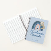 Schattige luiaard kind persoonlijk  notitieboek (Binnen)