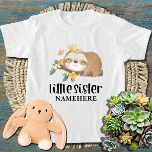 Schattige Luiaard Kleine Zus Waterverf Tropisch T-shirt