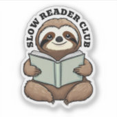 Schattige luiaard leesboek sticker (Voorkant)