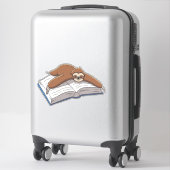 Schattige luiaard leesboek sticker (Koffer)