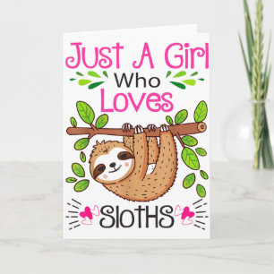 Schattige Luiaard Liefhebber Vrouwen Meisjes Gewoo Kaart