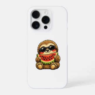 Schattige luiaard met watermeloen iPhone 16 pro hoesje