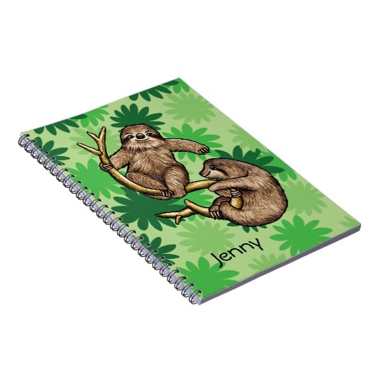 Schattige Luiaard Notitieboek (Rechterzijde)