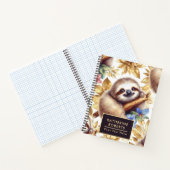  Schattige luiaard Notitieboek (Binnen)