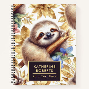 Schattige luiaard Notitieboek