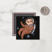 Schattige luiaard notitiekaartje (Voorkant / Achterkant in situ)