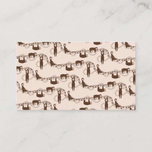 Schattige luiaard oerwoud visitekaartje (Achterkant)