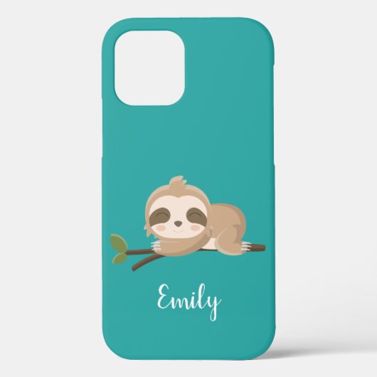 Schattige luiaard persoonlijke naam Case-Mate iPhone case (Achterkant)