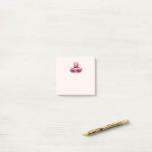 Schattige luiaard rijdt in een roze cabrio post-it® notes (Op bureau)