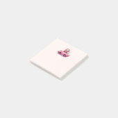 Schattige luiaard rijdt in een roze cabrio post-it® notes (Schuin)
