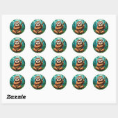 Schattige luiaard ronde sticker (Vel)