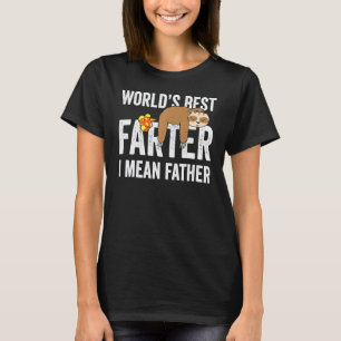 Schattige Luiaard Scheetgas Beste Vader Stinkende T-shirt