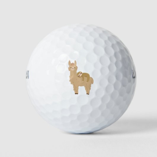 Schattige luiaard slapen op een lama golfballen (Voorkant)