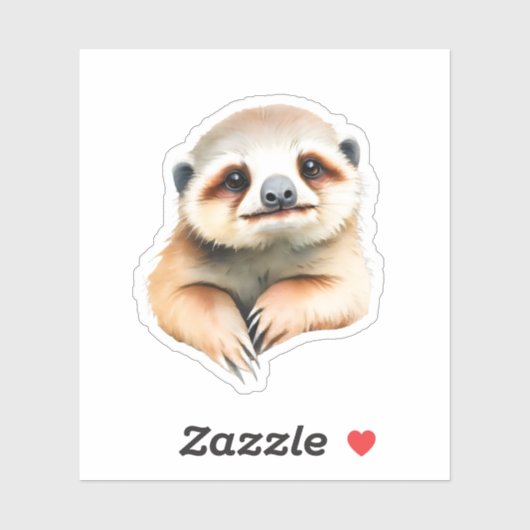 Schattige luiaard sticker (Vel)