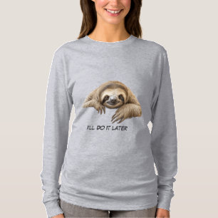 Schattige luiaard t-shirt