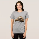 Schattige luiaard Tri-Blend shirt (Voorkant volledig)