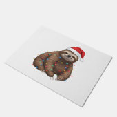 Schattige luiaard verpakt in vakantielichten Class Deurmat (Schuin)