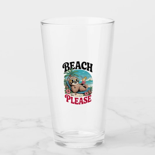 Schattige Luiaard Zomer Glas (Voorkant)