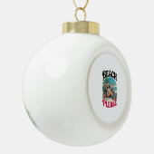 Schattige Luiaard Zomer Keramische Bal Ornament (Links)