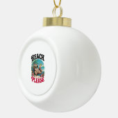 Schattige Luiaard Zomer Keramische Bal Ornament (Rechts)