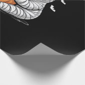 Schattige luiaardliefhebbers Funny Halloween Pompo Cadeaupapier (Hoek)