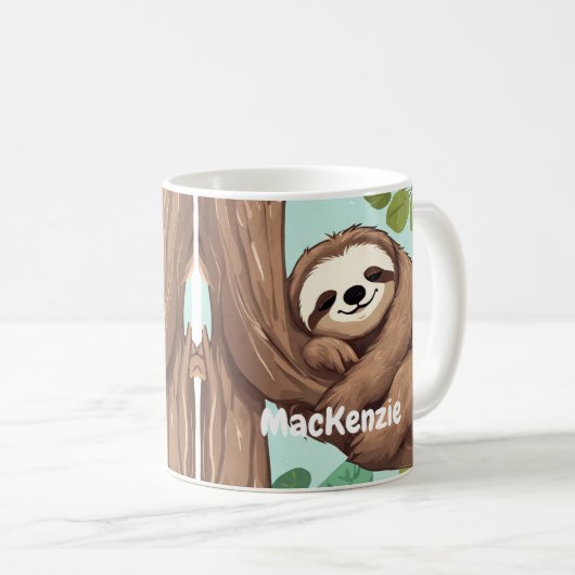 Schattige luie aangepaste koffie Mok cadeau idee (Voorkant rechts)